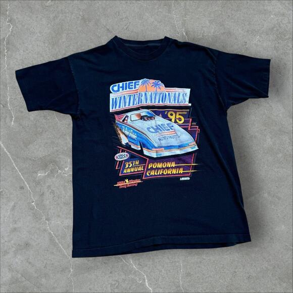 Vintage 1995 NHRA International Houston Racing Tee XL - Picture 1 of 3